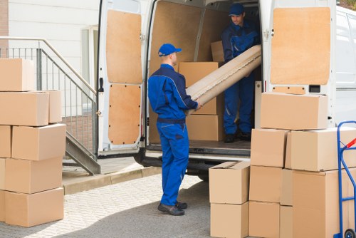 Removals van prepared for a local move in Togermany