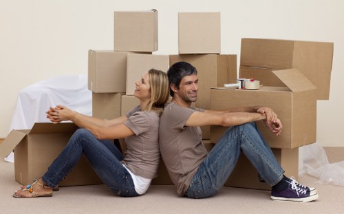 Large household furniture ready for pick-up from a flat in Togermany