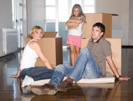 Furniture and boxes prepared for a move in Togermany